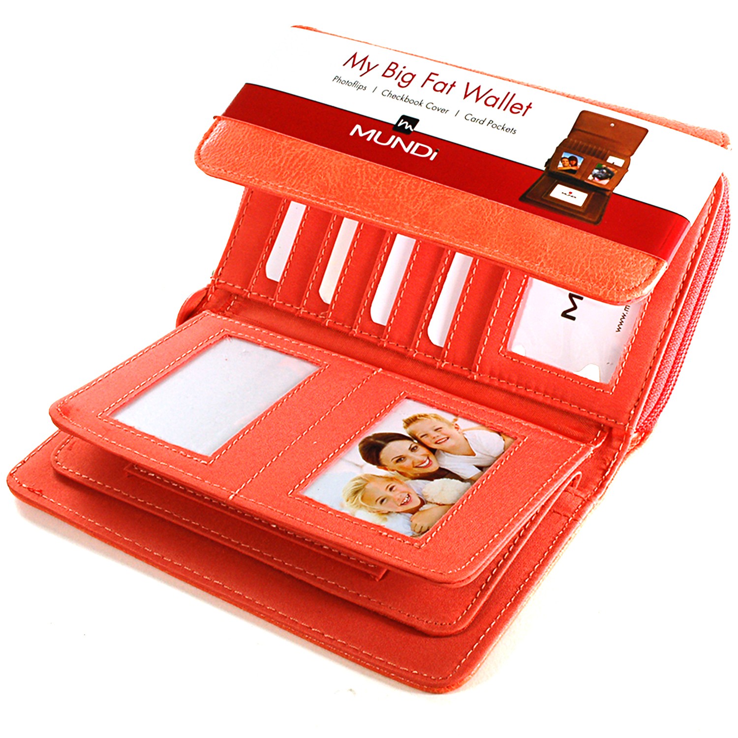 Womens Mundi Big Fat Wallet Checkbook Case Large Organizer Clutch Bag